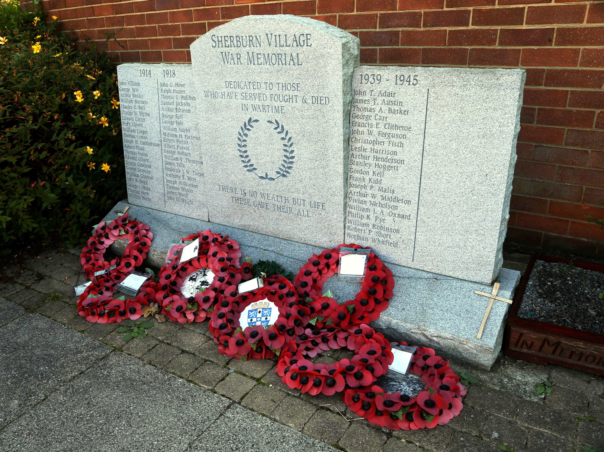 Sherburn makes additions to its war memorial for centenary