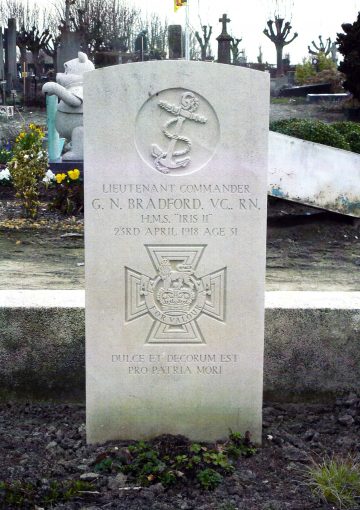 The grave of war hero Lieutenant Commander George ‘GN’ Bradford