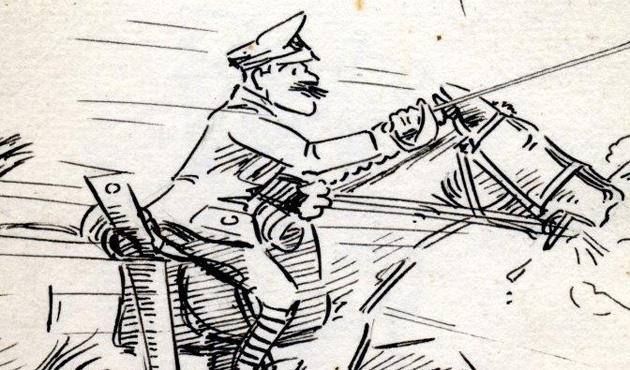 Cartoonist’s ‘stiff upper lip’ humour shows in sketches created on battlefields of 1916