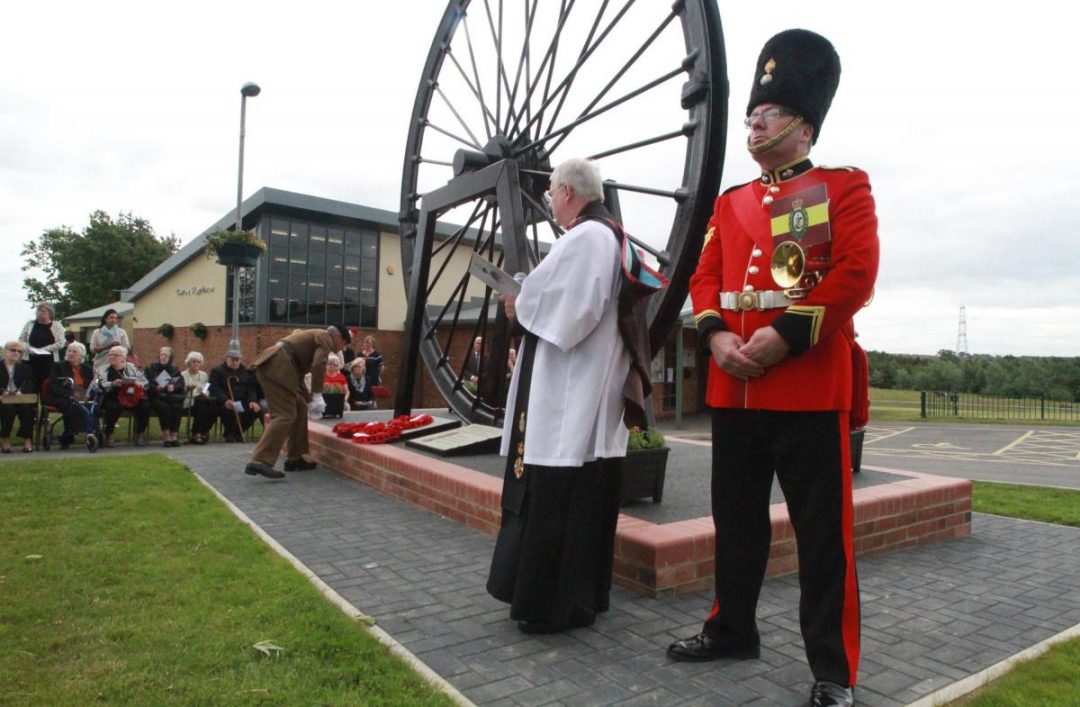 HONOURED: First World War hero Second Lieutenant John Scott Youll was honoured with unveiling of memorial stone in Thornley Picture: GAVIN ENGELBRECHT