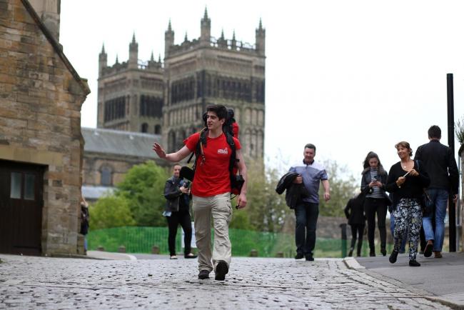 Durham University student takes first steps in poignant walk to the Somme