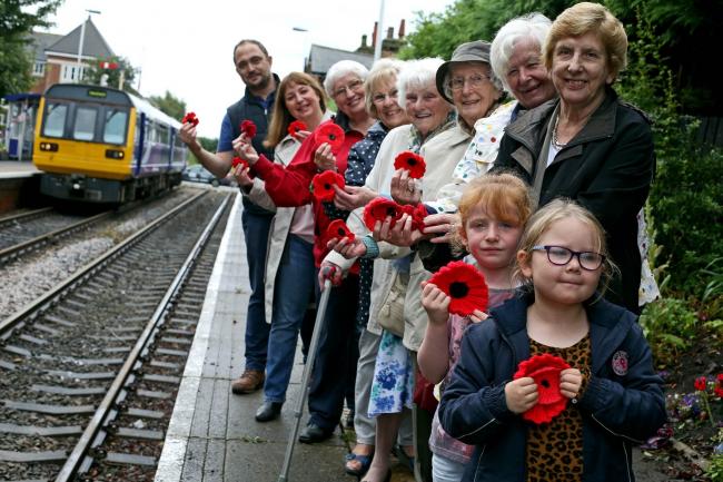 Knitted poppy tribute to fallen is on track