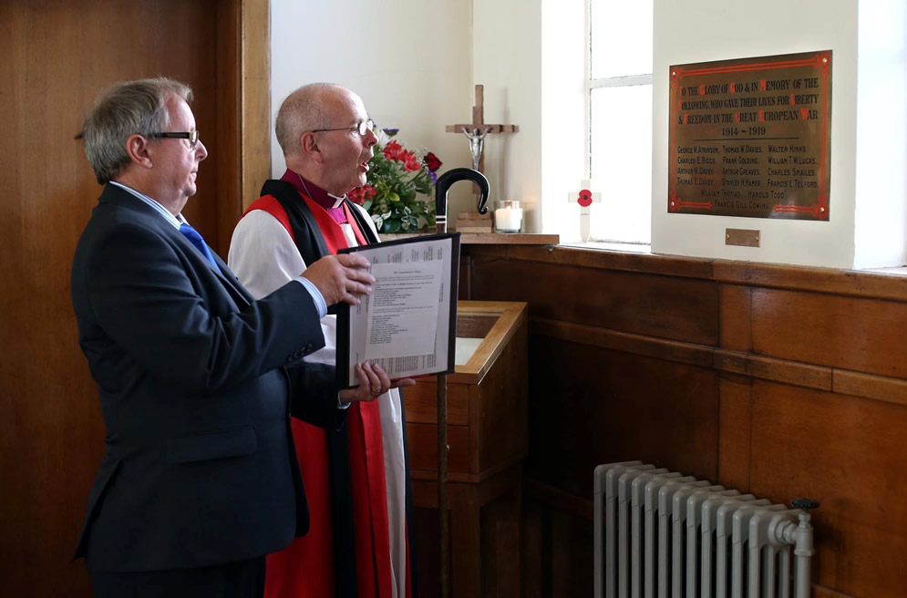 Plaque containing names of east Darlington fallen safeguarded after rededication service