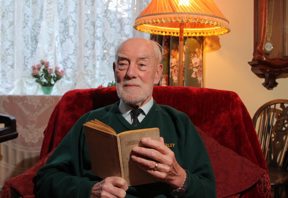 John Tyson with the diary from the papers of his great-uncle, George Cummings