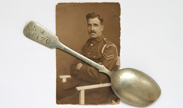 A soldier, his spoon and his spouse